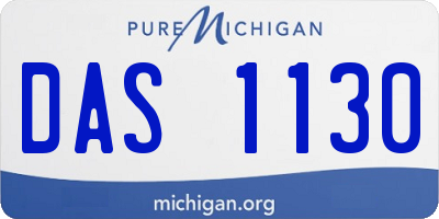 MI license plate DAS1130