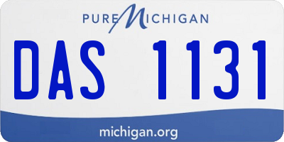 MI license plate DAS1131