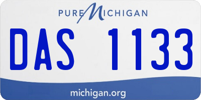 MI license plate DAS1133