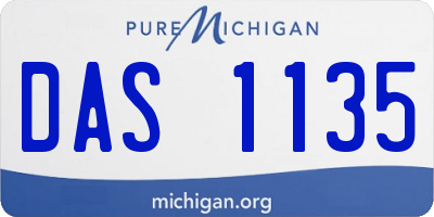 MI license plate DAS1135