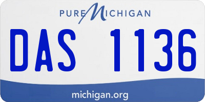 MI license plate DAS1136