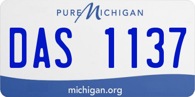 MI license plate DAS1137