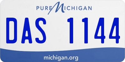 MI license plate DAS1144