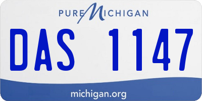 MI license plate DAS1147