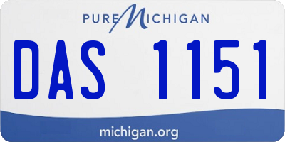 MI license plate DAS1151