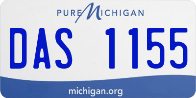 MI license plate DAS1155