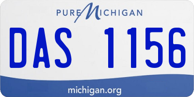 MI license plate DAS1156