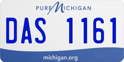 MI license plate DAS1161