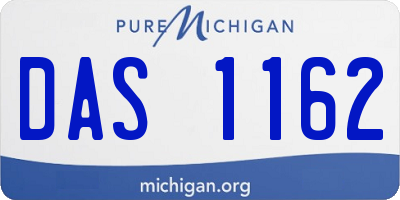 MI license plate DAS1162