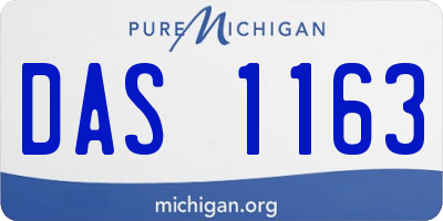 MI license plate DAS1163