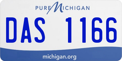 MI license plate DAS1166