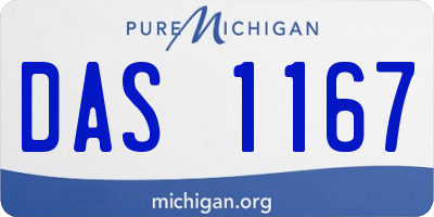 MI license plate DAS1167