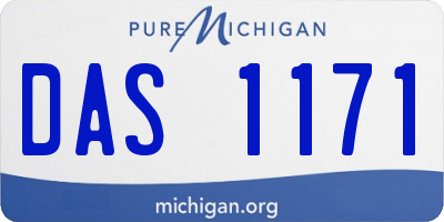 MI license plate DAS1171