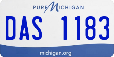 MI license plate DAS1183