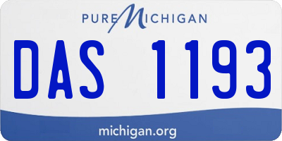 MI license plate DAS1193