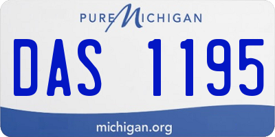 MI license plate DAS1195