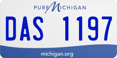 MI license plate DAS1197