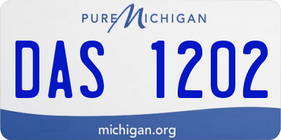 MI license plate DAS1202