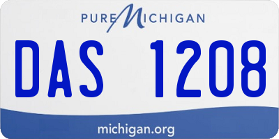 MI license plate DAS1208