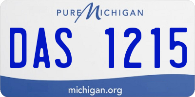 MI license plate DAS1215