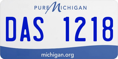 MI license plate DAS1218