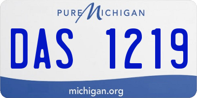 MI license plate DAS1219