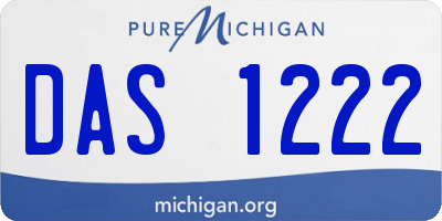 MI license plate DAS1222
