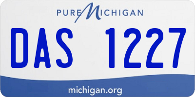 MI license plate DAS1227