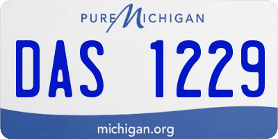 MI license plate DAS1229