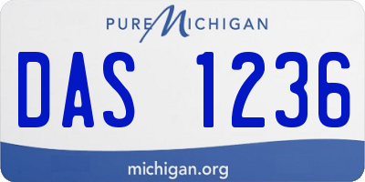 MI license plate DAS1236