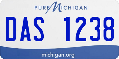 MI license plate DAS1238