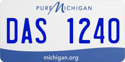 MI license plate DAS1240