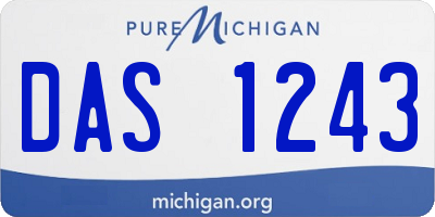 MI license plate DAS1243
