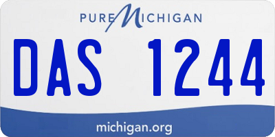 MI license plate DAS1244