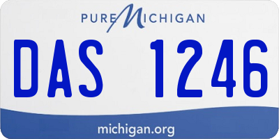 MI license plate DAS1246