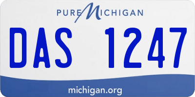 MI license plate DAS1247