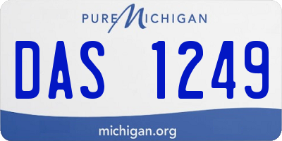 MI license plate DAS1249