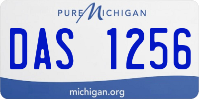 MI license plate DAS1256