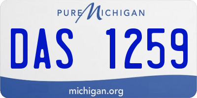 MI license plate DAS1259