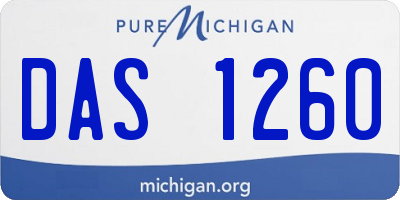 MI license plate DAS1260