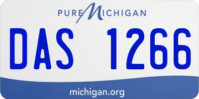 MI license plate DAS1266