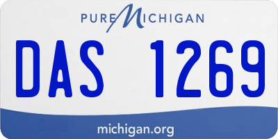 MI license plate DAS1269