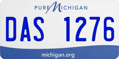 MI license plate DAS1276