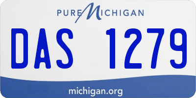 MI license plate DAS1279