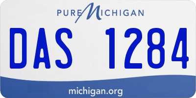 MI license plate DAS1284