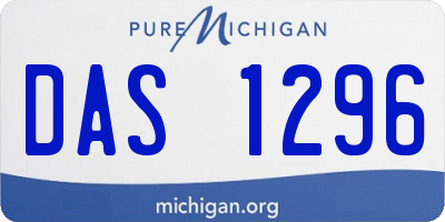 MI license plate DAS1296