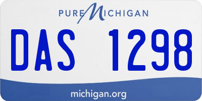 MI license plate DAS1298