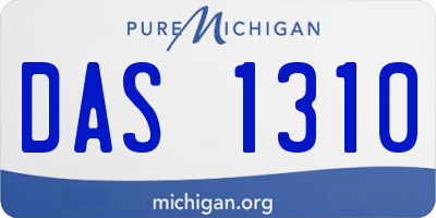 MI license plate DAS1310