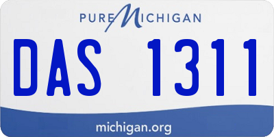 MI license plate DAS1311