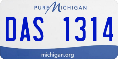 MI license plate DAS1314
